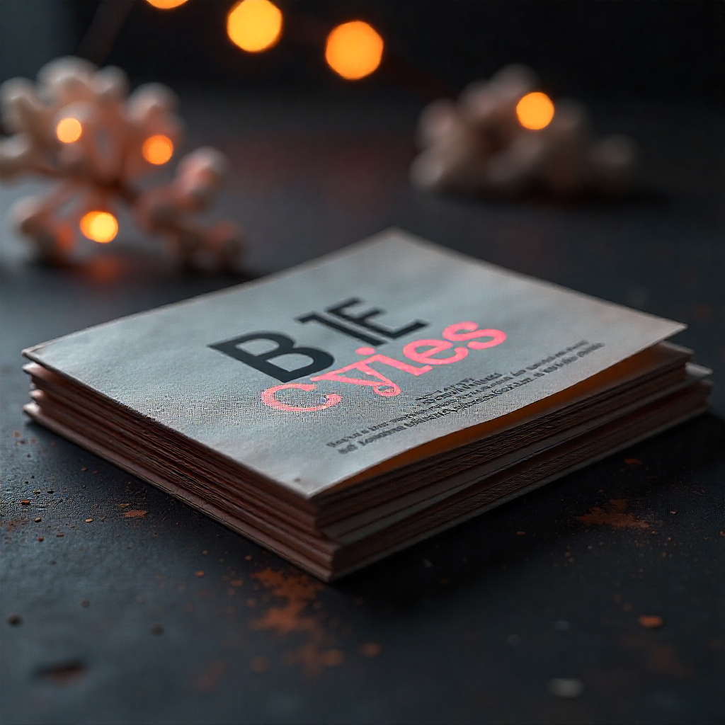 Professional brochures stacked showing high-quality printing and design work showcasing OptiPrint's marketing material services